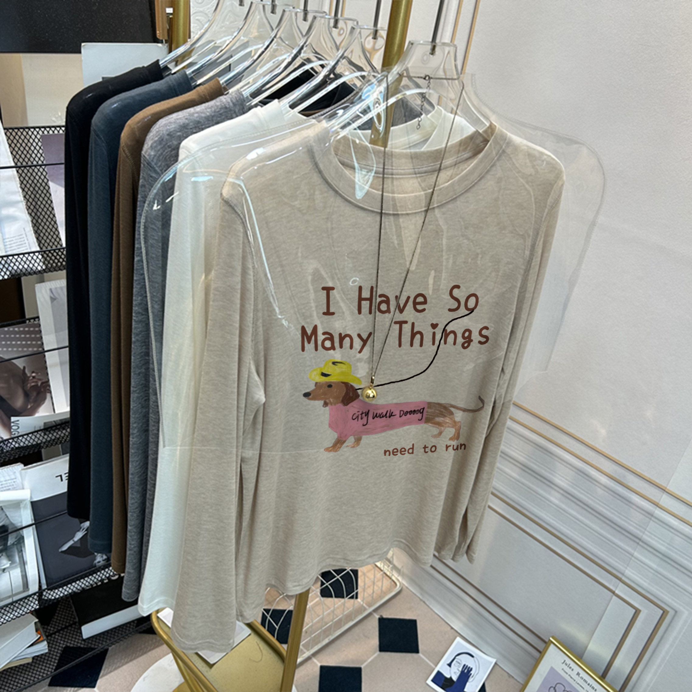 软糯圆领羊毛打底衫2025新款女士秋冬季修身爆款加绒加厚t恤内搭