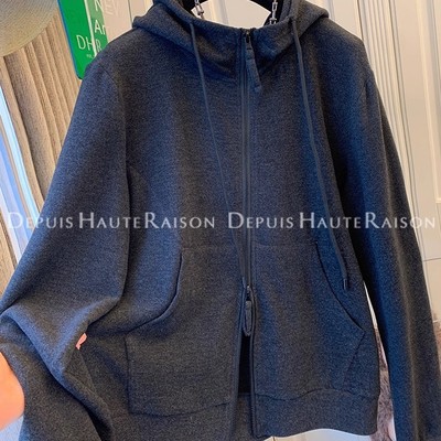 独特美式软糯双拉链绒连帽衫卫衣宽松外套内搭上衣女秋冬加厚新款