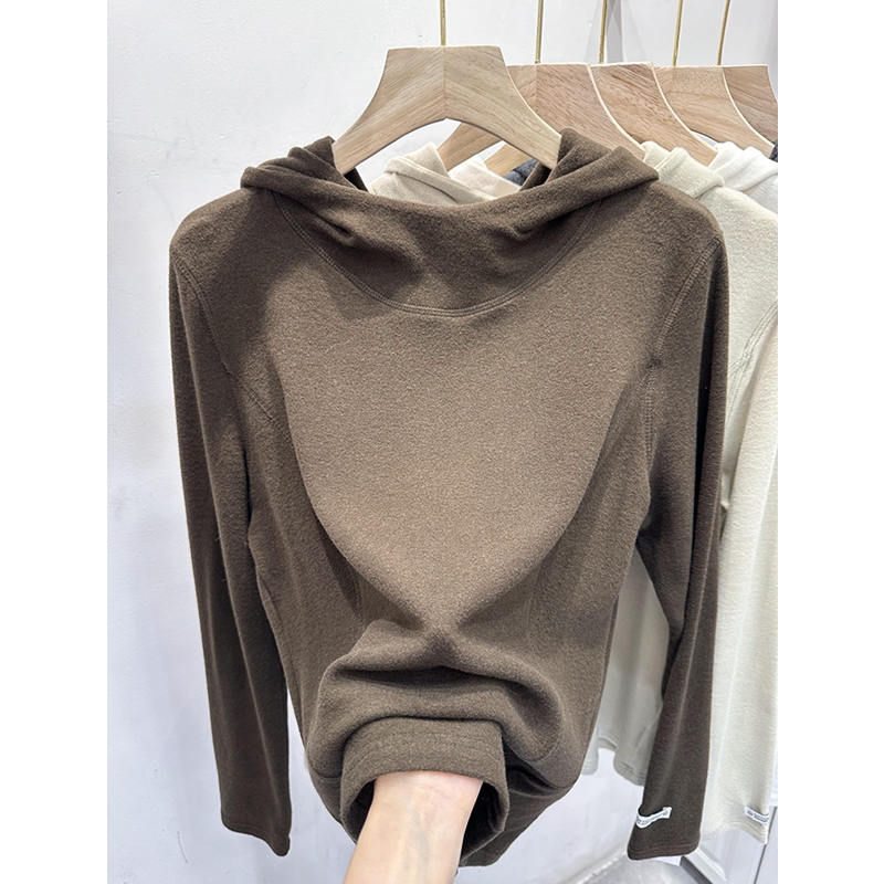 卫衣女秋冬长袖纯色打底衫上衣潮