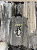 印花卡通休闲无袖 韩国东大门夏季 新款 背心上衣宽松百搭背心T恤ins