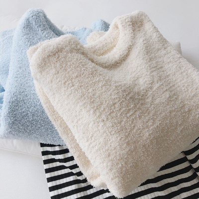 遛弯保暖宽松绒衫上衣冬