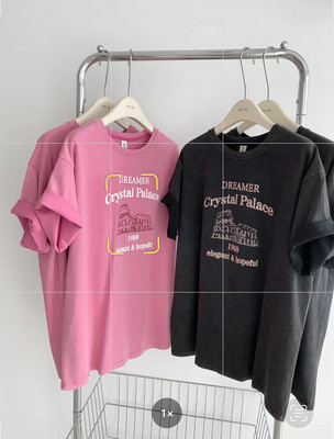 美式复古水洗做旧韩版上衣