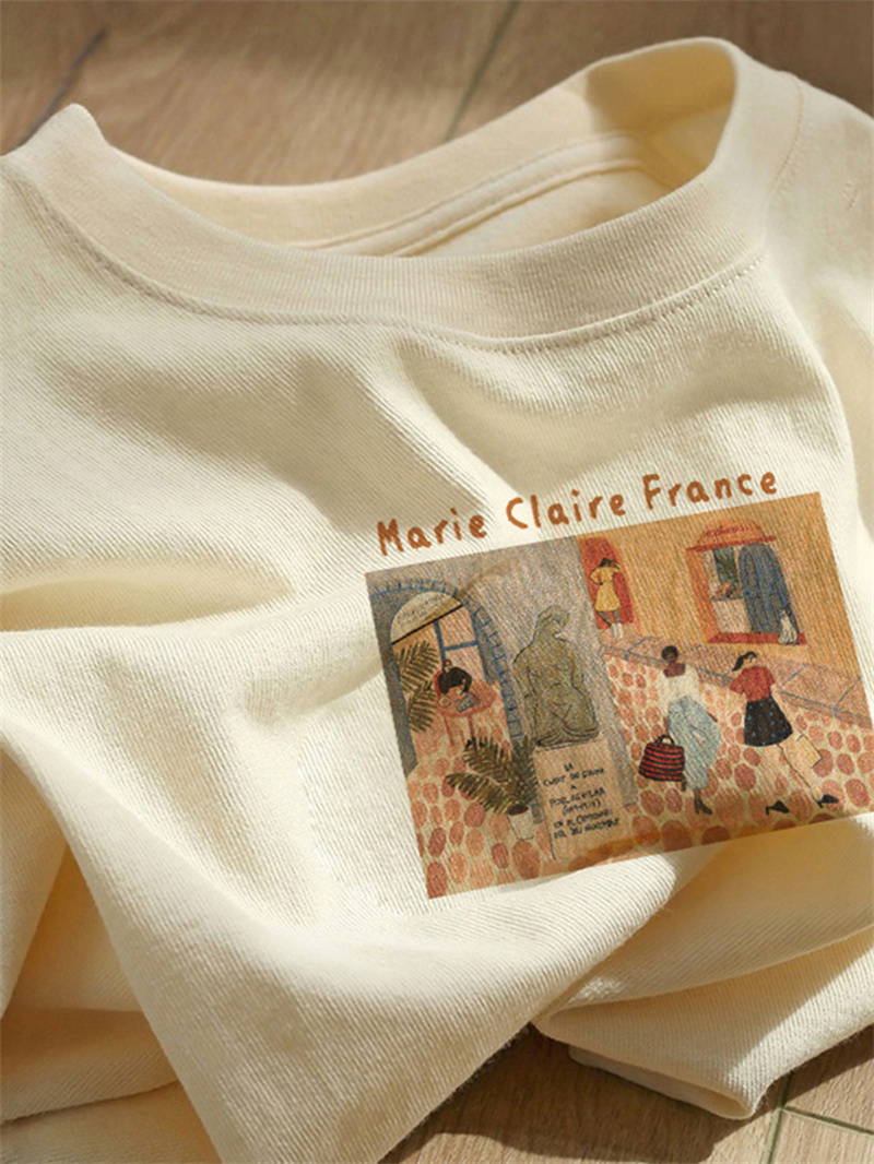 体恤港味复古chic上衣