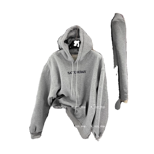 韩国东大门2025冬季新款洋气字母刺绣宽松百搭时髦加绒连帽卫衣女