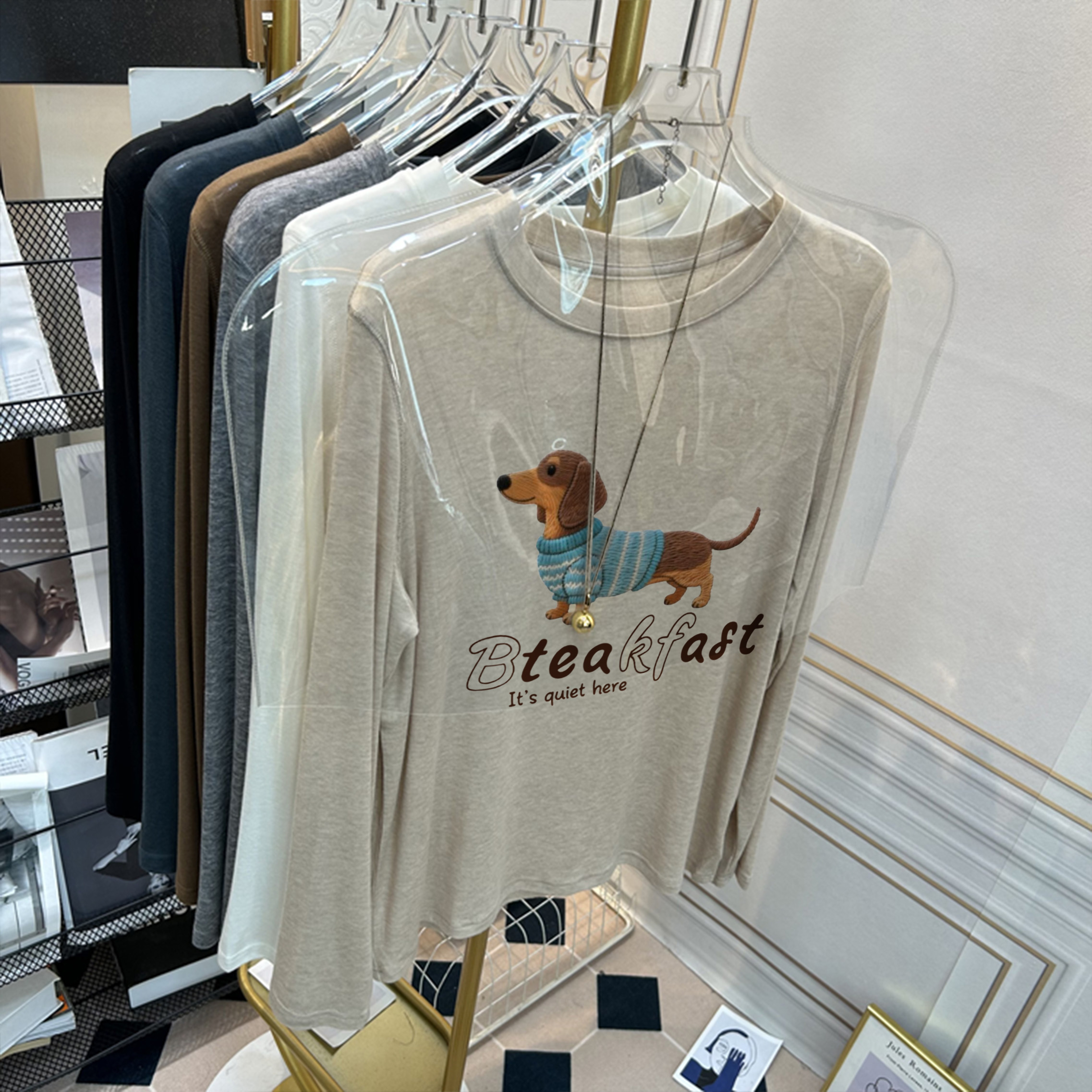 软糯圆领羊毛打底衫2025新款女士秋冬季修身爆款加绒加厚t恤内搭