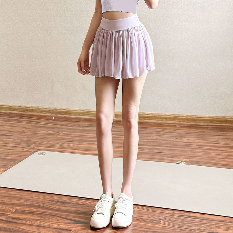 网纱轻薄款瑜伽短裙女网球运动裙防走光健身半身裙夏季2025新款,运动服/休闲服装,运动半身裙,淘宝优惠券,粉丝福利购,淘宝优惠卷