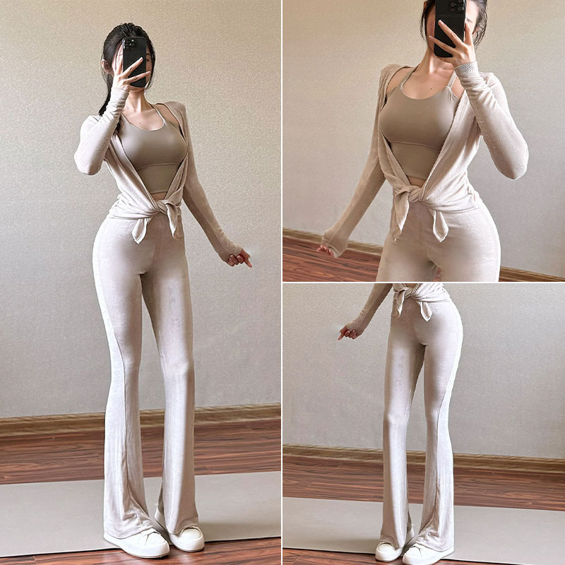 显瘦瑜伽服长裤女高腰微辣健身裤紧身松紧腰运动休闲裤秋冬上新