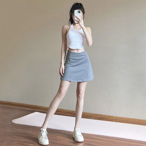 运动短裙女防走光遮臀含内衬速干