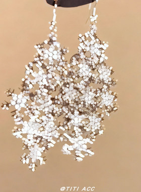 精致闪耀雪花流苏耳环女轻奢高级感气质耳钉冬季氛围感晚礼服耳饰