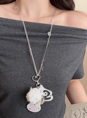y2k辣妹海星音符钥匙造型项链女