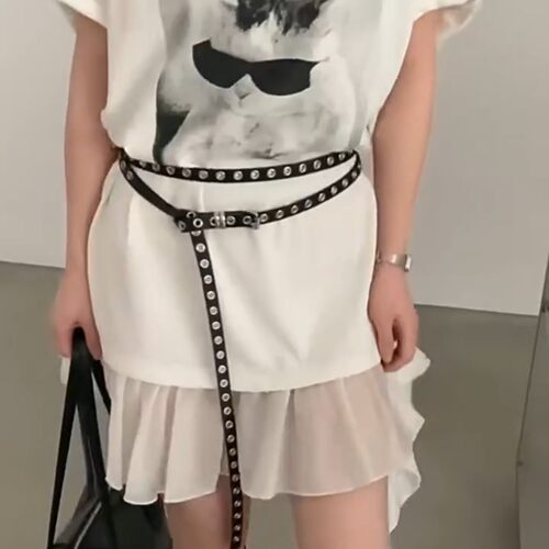 韩系腰带女辣妹气质长款细皮带高级感双圈任意打结腰链连衣裙配饰