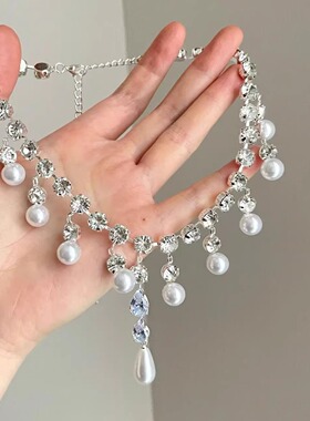 钻石流苏项链女轻奢高级感颈链