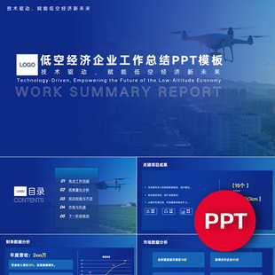 一份20页低空经济企业年终年中季度月度工作总结汇报PPT模板禹创