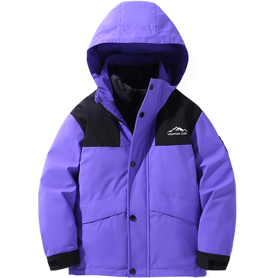 雅鹿中长款加厚女童可拆卸羽绒服