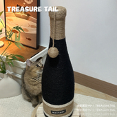 猫抓板磨爪猫玩具 红酒瓶剑麻猫抓柱耐磨不掉屑立式 Treasure Tail