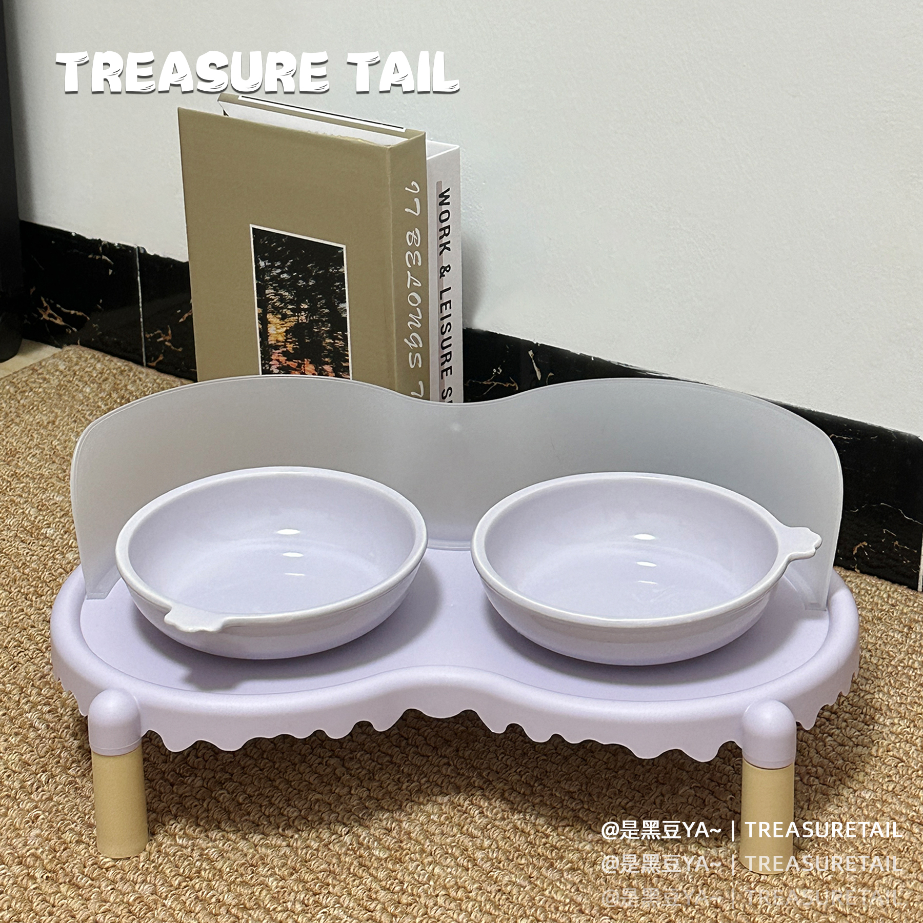 TreasureTail宠物陶瓷碗餐桌