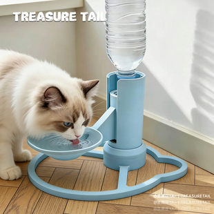 猫咪自动饮水器不插电免滤芯吸盘固定猫喂水器猫喝水碗宠物饮水机