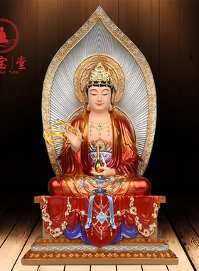 观音菩萨树脂摆件金刚台娑婆三圣