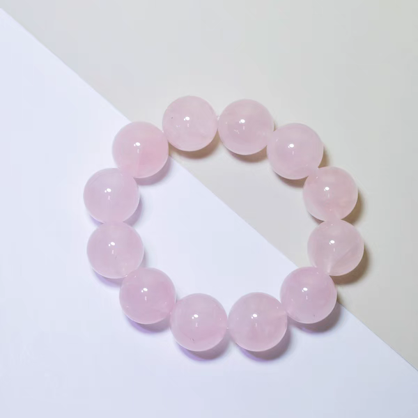 Xiki-原创＜粉水晶＞粉色天然水晶圆珠大点位手串特惠