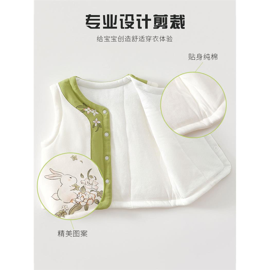 婴儿保暖马甲秋冬季宝宝1