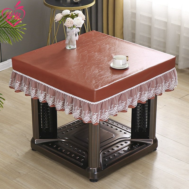 正方形茶几桌布餐桌垫PU皮革防水防油免洗台布长方形桌套麻将机罩