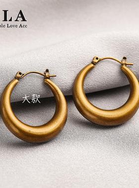 Simple Love Acc私家  法式复古设计师大小款高级感原创耳环女