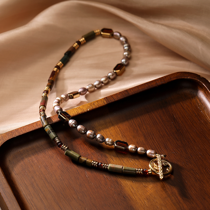 Simple Love Acc私家  二梦三青纪念碑谷原创小众棕色天然石珍珠