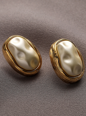 Simple Love Acc私家 2025年新款高级感复古法式珍珠银针耳环女潮