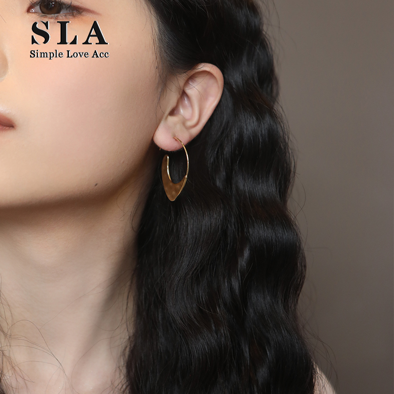 Simple Love Acc私家  不规则法式高级感几何磨砂金属耳环女