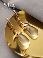 Simple Love Acc Private Water Drop Transparent Oval Earrings 2026 New style Stud Silver Needle Earrings for women thumbnail 3