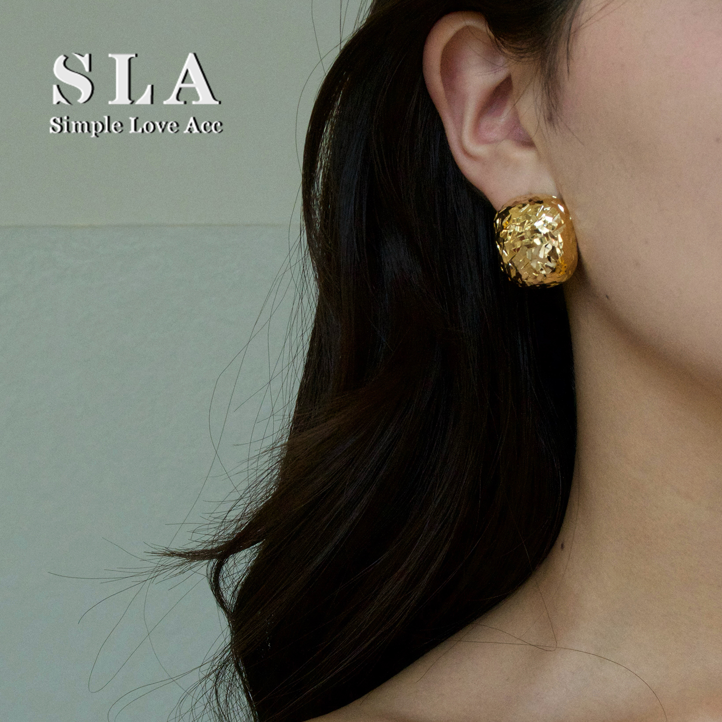 2025年新款耳钉女折叠亮面耳环