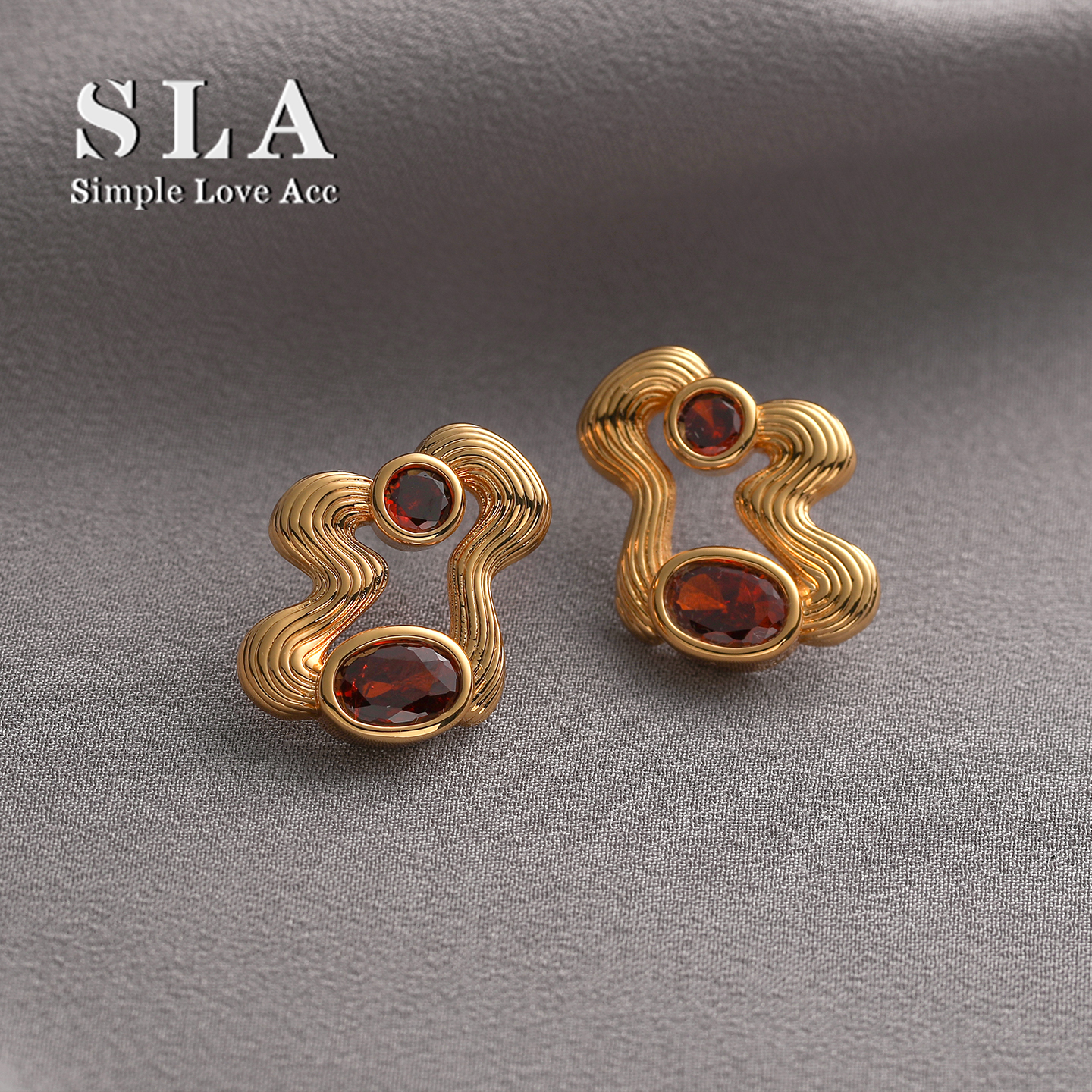 不规则祥云耳环女冷淡风