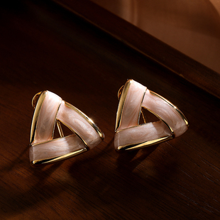 个性 Simple 2025年爆款 Acc私家 三角形滴釉造型银针耳环女 Love