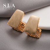 Simple 银针耳环女潮饰 冷淡风欧美小众设计2025新款 Love Acc私家