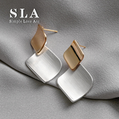 SimpleLoveAcc私家 冷淡风个性 小众曲面几何方形气质高级感耳环女