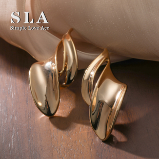 欧美小众不规则叶子冷淡风个性 Simple 时尚 Acc私家 耳环女 Love