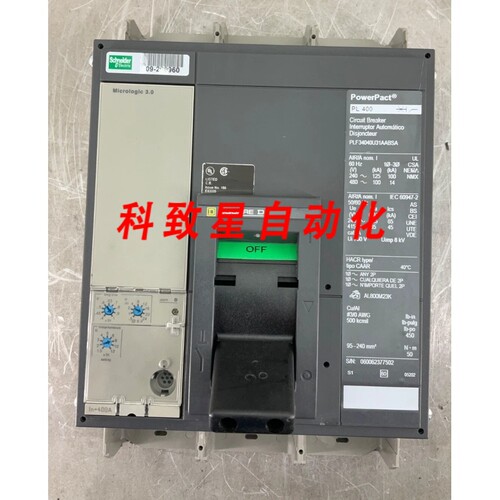 工业配件PLF34040U31AABSA POWERPACT 断路器400 A 3P 480V MICRO