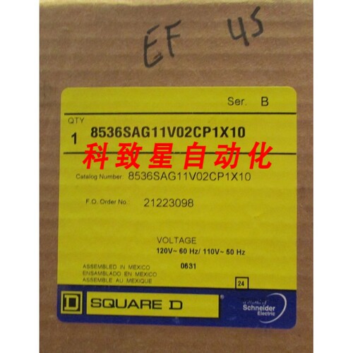 工业配件DIMENSION 00 120V 启动器 NEMA 1 8536SAG11V02CP1X10