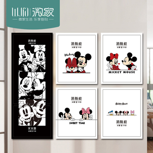 迪士尼米奇装饰消防栓卡通贴画防火门贴纸灭火器配电箱自粘壁纸画