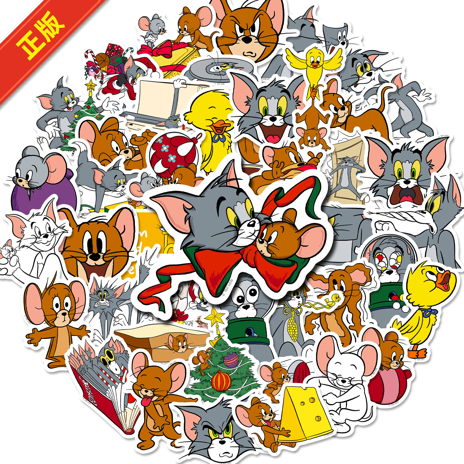 动画游戏Q版猫和老鼠行李箱贴纸