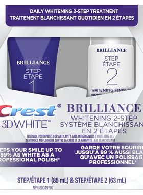 加拿大发 Crest 3D佳洁士 白 牙渍双管牙膏套装White Brilliance