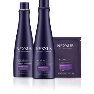 加拿大Nexxus角蛋白和黑米混合 洗发水护发素发膜 修复严重受损