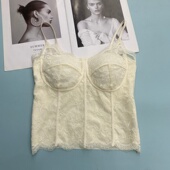 轻奢蕾丝鱼骨吊带背心女春夏修身 6100 1新款 显瘦内搭外穿美背上衣