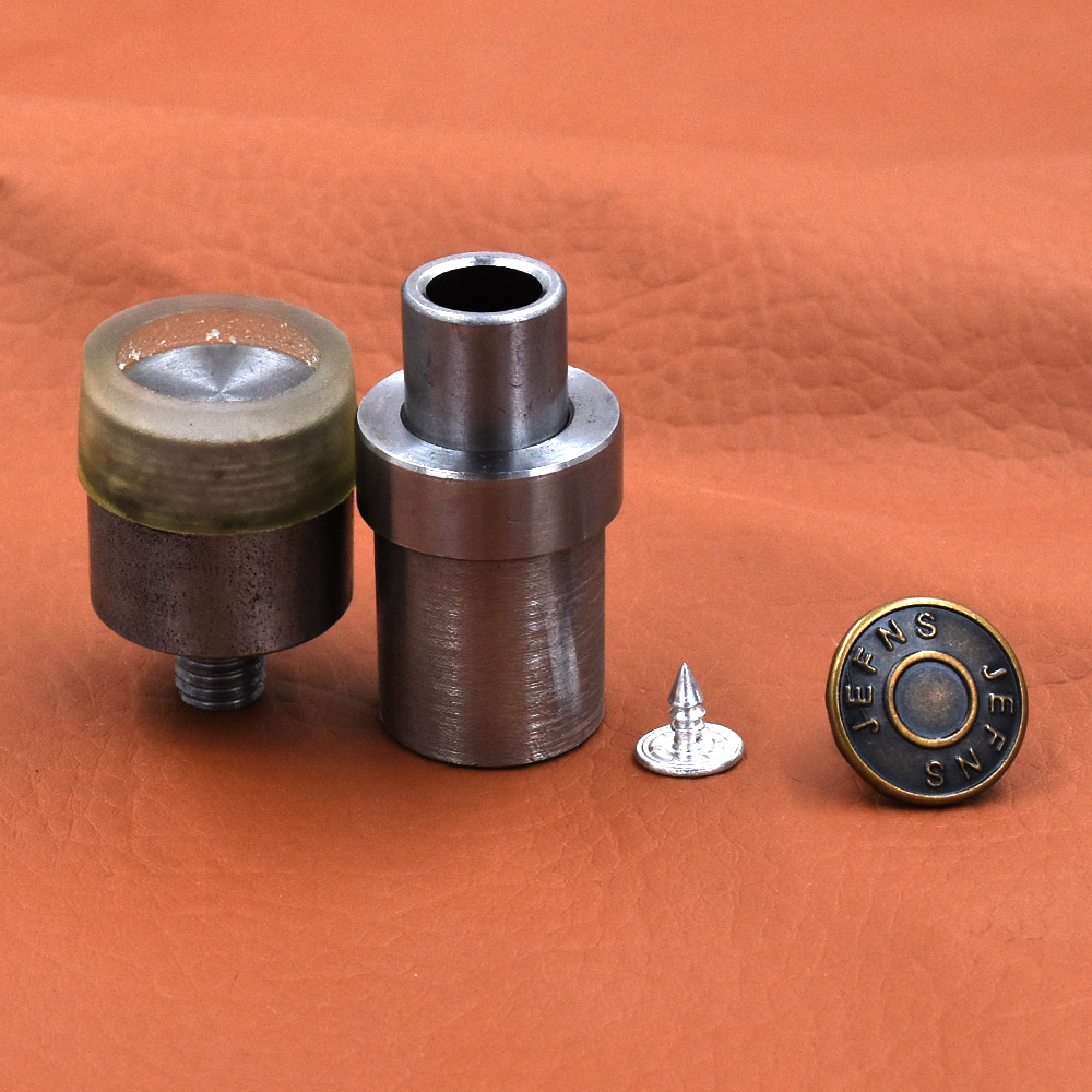 平面摇头工字扣牛仔服手压无孔