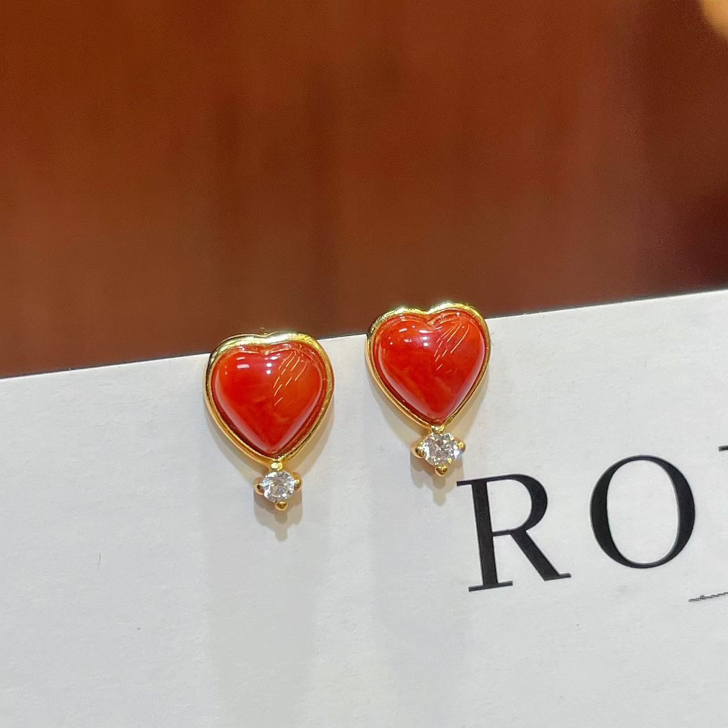 S925银天然南红爱心耳钉简约轻奢川料玛瑙镶嵌珠宝新年高级耳饰,珠宝/钻石/翡翠,耳饰,淘宝优惠券,粉丝福利购,淘宝优惠卷