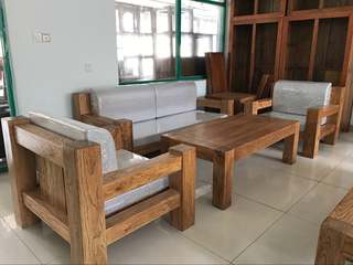 全实木沙发组合老榆木沙发木架沙发厚重木质客厅沙发现代中式家具