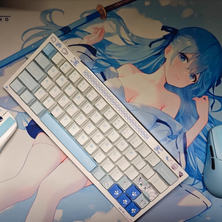 宝可梦-冰六尾键帽PBT热升华动漫机械键盘按键樱桃原厂高度全套