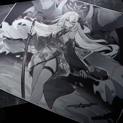 UtopiaGaming黑刃2.5虚伪之刃二次元电竞游戏鼠标垫瓦动漫个性