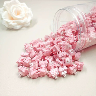 晚樱轴机械键盘微动开关5脚线性厂润客制化热插拔KTT康腾特沉闷轴