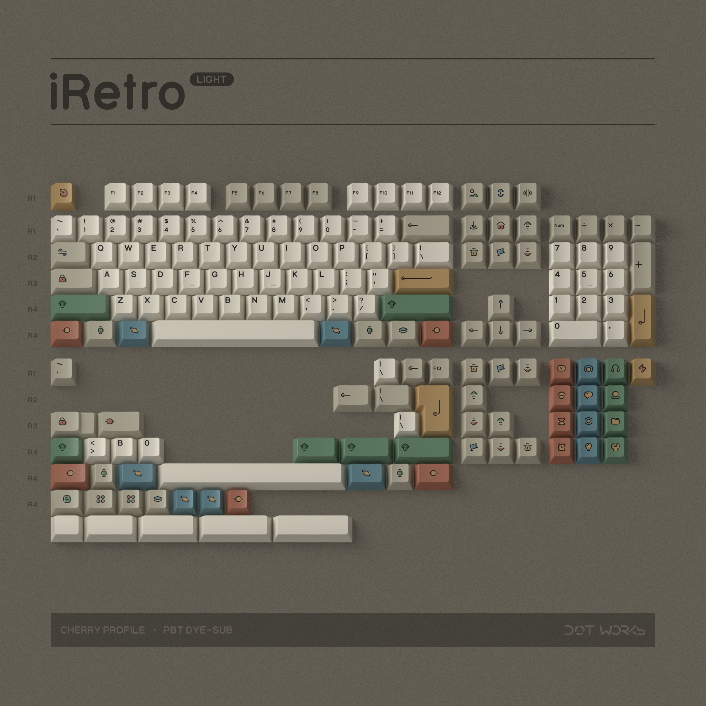 iRetro键帽 加厚PBT热键帽